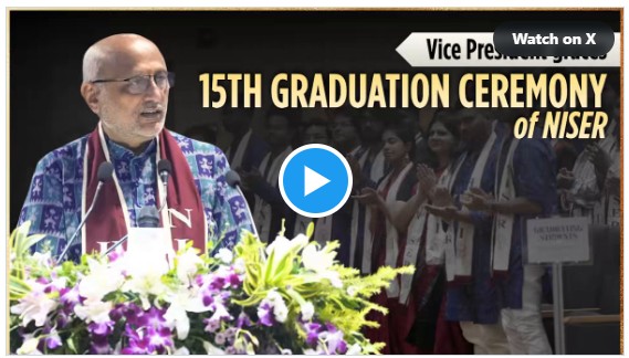 Vice President C.P. Radhakrishnan Confers Degrees on 263 Graduates at NISER's 15th Convocation